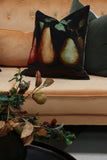 Raphael Vintaged Velvet Cushion Cover with Linen back - Trois Poire