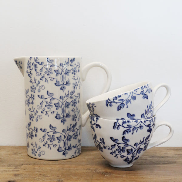Florentine Hand Painted Cup in Blue