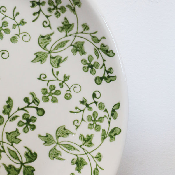 Florentine  Hand Painted Plate in Green