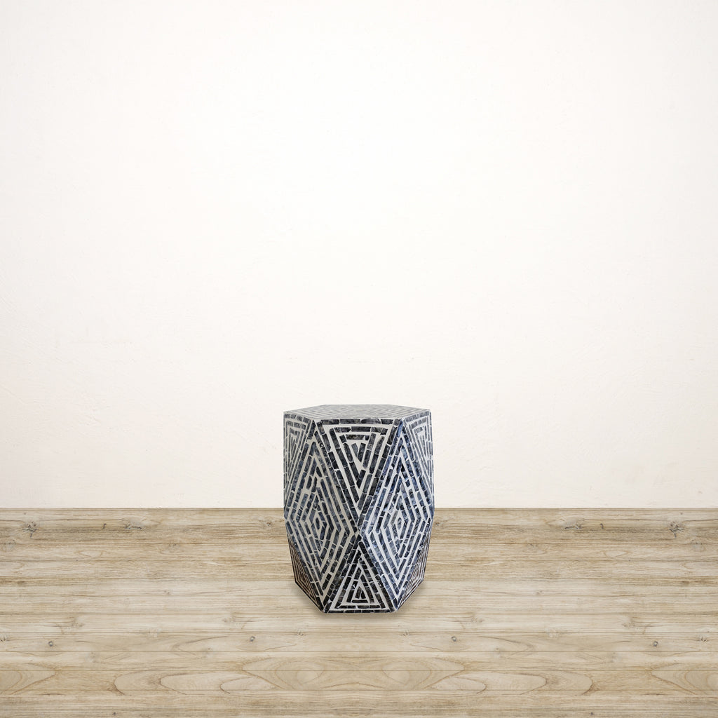 Algiers Shell Inlay Table Stool | Leopold Hall
