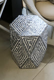 Algiers Shell Inlay Table Stool