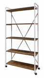 Riviera Single Recycled Pine Industrial Shelving Unit in snow