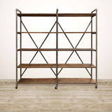 Recycled Pine Industrial Shelving Unit in Mudstone