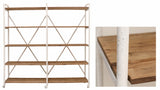 Recycled Pine Industrial Shelving Unit in White Wash