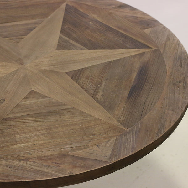 Cairo Sunburst Parquet Top Dining Table