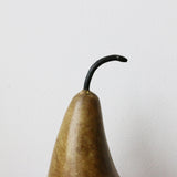 Medium Marble Decorative Pear in Golden Brown