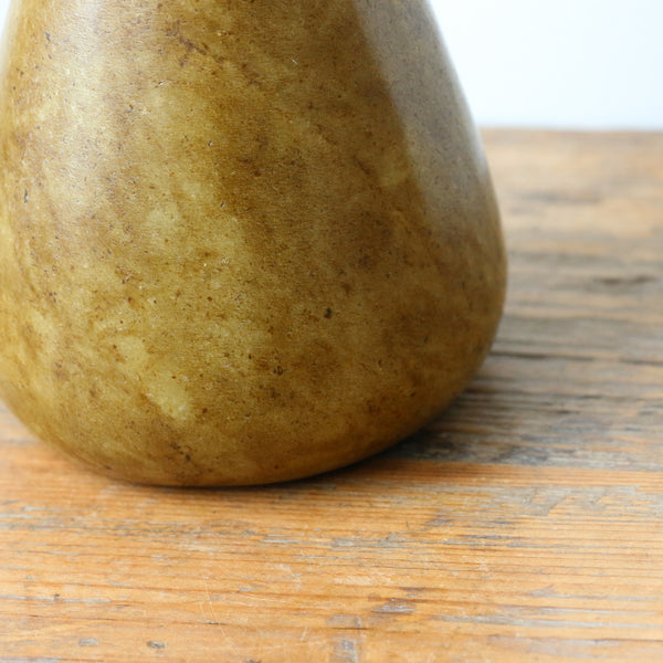 Medium Marble Decorative Pear in Golden Brown