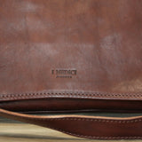 Leather Messenger Bag in Chocolate