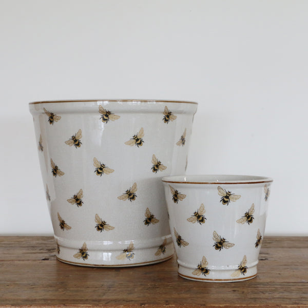 Abeille Crackled Planter 12cm