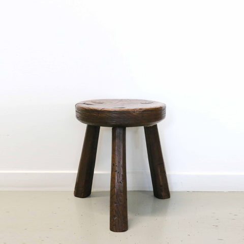 New Zealand Made Oak Round Milking Stool