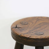 New Zealand Made Oak Round Milking Stool