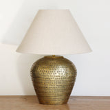 Ravello Etched Lamp in Brass Antique Finish