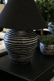 Haveli Lamp in Black/White Finish