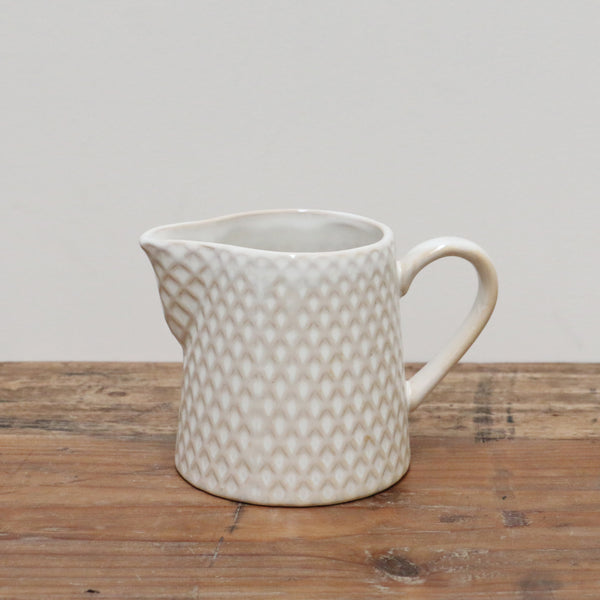 White Petite Geometric Jug