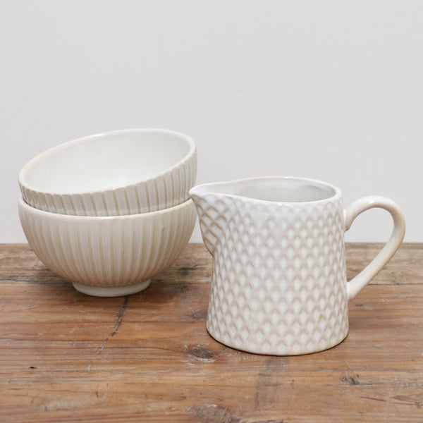 White Petite Geometric Jug