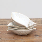 Petite Leaf Dish in White