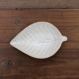 Petite Leaf Dish in White
