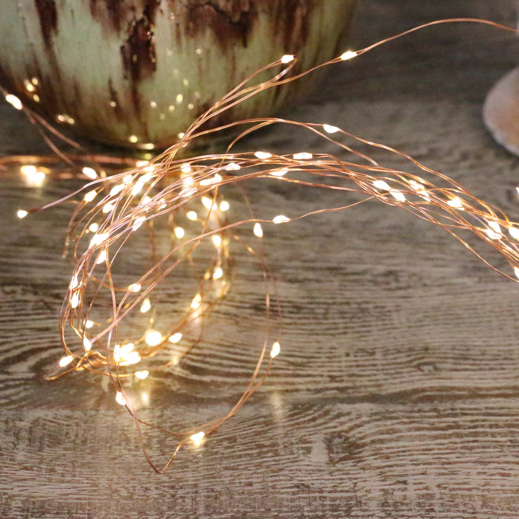 Waterfall of 500 seed lights with copper wire Leopold Hall