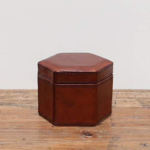 Leather Hexagonal Box