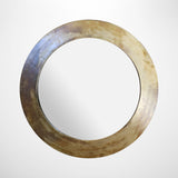 Manhattan Burnished Brass Round Metal Mirror