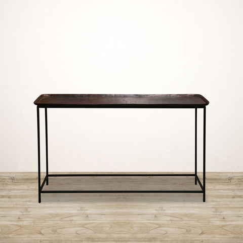 Soho Console Table in Two Toned Vintage Brass/Bronze