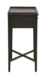 London Oak Bedside Table with One Drawer in Charcoal