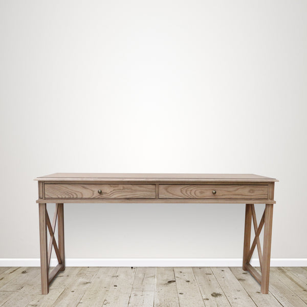 Hampton Oak Console with Two Large Drawers