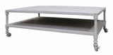 Havana Industrial Coffee Table in White Wash