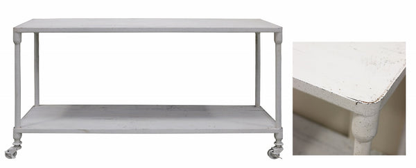 Industrial Recycled Pine Console in White Wash