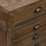 Algiers Desk in Old Recycled Pine with Five Drawers