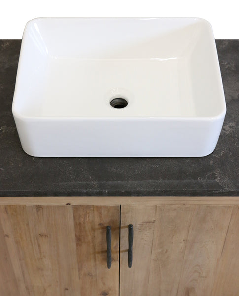 Bathroom Vanity with Bluestone Top and Ceramic Basin