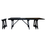 Loire Trestle Dining Table in Black