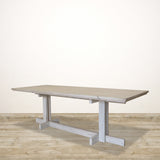 Campaign Recycled Pine Dining Table in White Wash