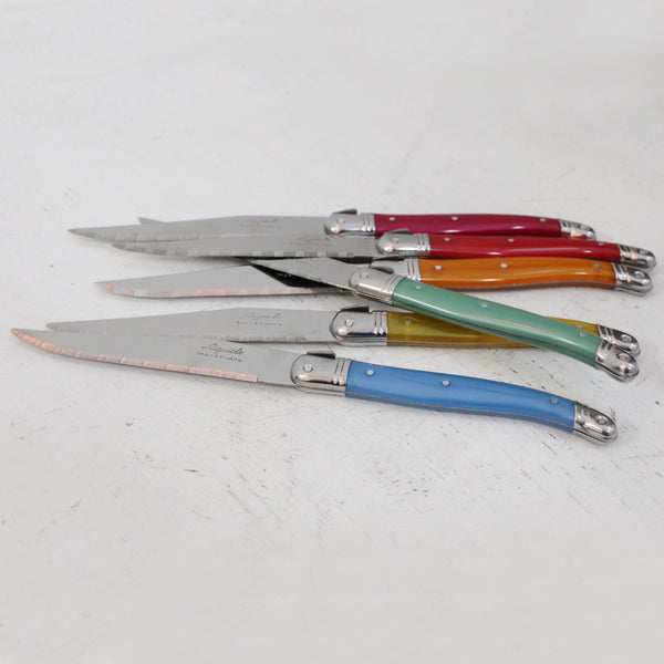 Laguiole Multicoloured Steak Knives Set of 6