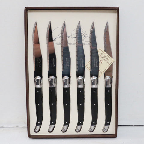 Laguiole Black Steak Knives Set of 6