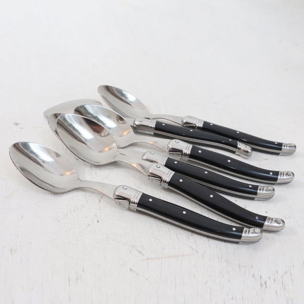 Laguiole Black Dessert Spoons Set of 6