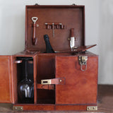 Oxford Leather Minibar with Bar Tools