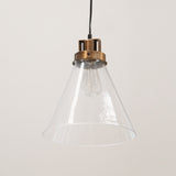 Apartmento Glass Hanging Light in Brass Finish