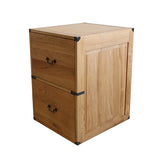 Campaign Two Drawer Oak Filing Cabinet