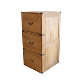 Campaign Three Drawer Oak Filing Cabinet