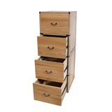 Campaign Four Drawer Oak Filing Cabinet