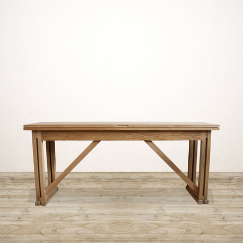 Campaign Oak Folding Console Table / Desk