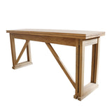 Campaign Oak Folding Console Table / Desk