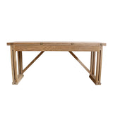 Campaign Oak Folding Console Table / Desk