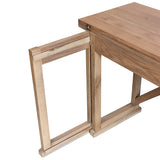 Campaign Oak Folding Console Table / Desk