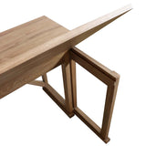 Campaign Oak Folding Console Table / Desk