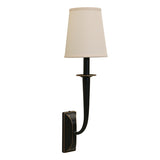Manhattan Wall Sconce in Dark Charcoal with Shade