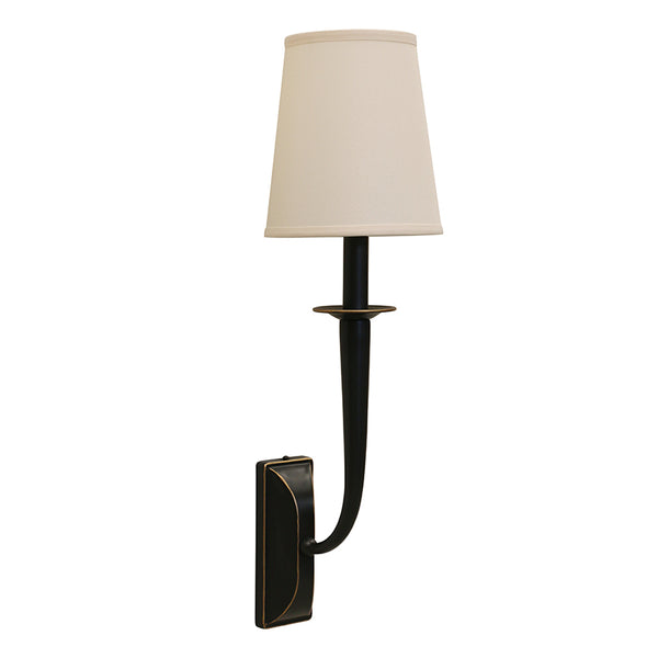 Manhattan Wall Sconce in Dark Charcoal with Shade