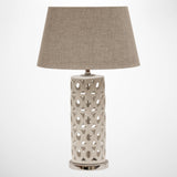 Lattice White Ceramic Table Lamp