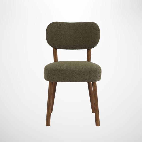 Berlin Dining Chair in Sherwood Green Boucle